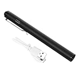 PartyKindom Wiederaufladbare LED Penlight mit Pupillenlehre und Lineal Medizinische Taschenlampe für Pflege Kompakt Handlich für Krankenschwestern und Ärzte Vielseitig Einsetzbar
