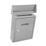 Homoyoyo Vintage Wandbriefkasten Metall Silberfarbene Postbox im Retro Stil Platzsparend und Einfach Montierbar Vielseitig für Zuhause Büro Garten Geeignet als Briefkasten und