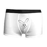 Generisch Herren Boxershorts Süß Hase Kaninchen Unterwear Niedlichen Hasen Grafik Unterhosen Slim Fit Dehnbar Höschen Atmungsaktiv Badeshorts Den Alltag Underwear Bequeme Causal Lungwear