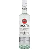 BACARDÍ Carta Blanca White Rum, der legendäre weiße Karibik-Rum aus dem Hause BACARDÍ, perfekt für Cocktails, 37,5% Vol., 70 cl/700 ml