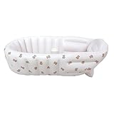 Aufblasbare Badewanne, Baby-Badewanne, leichte Struktur, niedliches Design, sanfte Unterstützung, kompakt, faltbar, Pool-Badewannensitz für Waschbecken, Dusche, Wasser, Spielen, Schwimmen, 80 x 55 cm