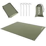 Flintronic Zeltplane Camping Bodenplane, Tarp für Hängematte, Leichte Regendichte Matte, Zeltteppich Vorzeltteppich Vorzeltboden, mit Tragetasche, für Camping Wanderpicknick (Armeegrün, 2.2x1.5m)