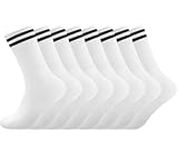 Sneaker Socken Herren Damen, 4 paar Unisex socks Atmungsaktiv Sportsocken Laufsocken Lange Business & Freizeit Baumwollsocken Schwarz Weiß ,Ideal für Herbst & Winter 39-42