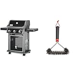 Weber Spirit E-310 Classic Gasgrill, 3 Brenner, Schwarz (46410079) & Three-Sided Grill Brush Dreiseitige Grillb rste, 30 cm, Schwarz/Silber, 6277