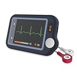 CheckMe EKG Gerät für Zuhause, 30s/60s/5min Bluetooth EKG Monitor mit EKG-Analysebericht, Kompatibel mit iOS & Android, Mac & Windows, Multi-User-Datenverwaltung