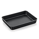 Antihaft Backblech, Onader Edelstahl Auflaufform Tiefes Kuchenform Backform für Brownies, Lasagne, Auflauf, 31,8 x 24,8 x 5 cm, Gesund & Schwerlast, Rostbeständig & Leicht zu reinigen