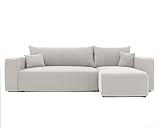 GREKPOL Sofa mit Schlaffunktion 145x248 Sofa 3 Sitzer - Ecksofa mit Schlaffunktion und Bettkasten - Schlafsofa mit Bettkasten - Wohnzimmer Couch
