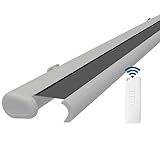 Eclipse Vollkassettenmarkise Premium elektrisch 2x1,5m Markise Balkon Terrassenüberdachung Kassettenmarkise Gelenkarm Polyacryltuch UV-Schutz 50+ Smarthome-fähiger Dooya Motor, Markisentuch: Grau