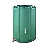 Regentonne, tragbarer faltbarer Wasserspeichertank, Wasserspeichertank mit Netzdeckel, Gartenbehälter mit großem Fassungsvermögen, Regenwassersammler für l