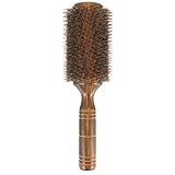 Happyyami Rolle Lockenkamm Styling Haarbürste Locken Runde Haarbürste Für Damen Lockenbürste Schweineborstenkamm Trocknen Wildschwein Entwirrungshaarbürste Haarbürste Für Lockiges Haar Holz