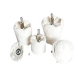 NEFLUM 5 PCs Polishing Pad Buffing Wheel Kit Weiße Flanell -Politur -Werkzeuge Für Metall Aluminium Polishing Edelstahl Chrom Passen