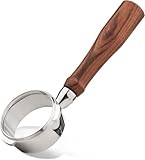 Gcljlmy 58 mm bodenloser Holzhandle Portafilter, 3 Ohren Edelstahl Espresso Portafilter Kaffee für manuelle Steuerung und Reinigung für Barsetto BA101 BA102 (Black,Black rosewood material)