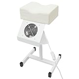 ACROSSPART Mobile Pediküre Stuhl, Fußpflegestuhl mit Absaugung, Höhenverstellbar Beinstütze, Salon Hocker, Maniküre Fußstütze, 31 * 28 * 45cm (Weiß)
