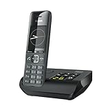 Gigaset Comfort 520A - Schnurloses DECT-Telefon mit Anrufbeantworter - Elegantes Design - Freisprechfunktion - Komfort Anrufschutz - Adressbuch mit 200 Kontakten,titan-schwarz [Deutsche Version]