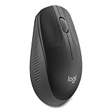 Logitech M190 Kabellose Maus in voller Größe, beidhändiges, gebogenes Design, 18 Monate Akku mit Energiesparmodus, präziser Cursorsteuerung und Scrollen, breites Scrollrad, Daumengriffe (Anthrazit)