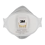 3M Aura Maske für Dämmstoffe und Hartholz 9332+, FFP3, mit Ventil, 10 pro Packung