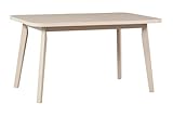 LeafDesign Ausziehbarer Esstisch- Oval- Esszimmertisch- Küchentisch-Hölzerne Beine in Kaschmir - Tischplatte in Kaschmir- Moderner Stil- Für 6-8 Personen, 80x 140-180
