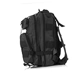 Supvox Militärischer Camouflage Rucksack Klein Leichter Outdoor Trekkingrucksack mit Verstellbaren Trägern Multifunktional für Wandern Camping Reisen Herren Schwarz