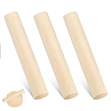 3 Stück Teigroller Buchenholz Klein Nudelholz Holz Teigroller zum Teigrollen Backzubehör Rolling Pin Französisches Nudelrolle für Pizza, Fondant, Cookie, Nudelteig (16 × 2,8 cm)