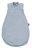 Dein Kinderland Alvi Mäxchen Schlafsack Sommertraum mit Babylöffel Sommerschlafsack aus Baumwolle Außensack Baby-Schlafsack leicht atmungsaktiv (Sky Way 60)