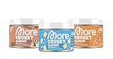 MORE NUTRITION Chunky Flavour, 3er Bundle, 3 x 150 g, Butterkeks, Milchreis Zimt, Weiße Schokolade, Geschmackspulver zum Süßen, ohne viel Zucker und Kalorien, mit Inulin und Laktase