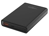 ANSMANN Mini Powerbank 22,5 W PB222PD - Externer Akku mit Einer Kapazität von 10.000 mAh - Notstrombatterie mit USB-A- und USB-C-Anschlüssen, ideal für Smartphones, Tablets, Laptops - Schwarz