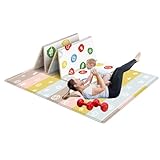 Schaumstoff-Spielmatte für Boden-Spielmatten | Krabbelmatte Spielmatte mit weichem Schaumstoffkissen | Tragbare faltbare Spielmatte wasserdicht