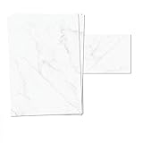 25er Set PRESENTOU Briefpapier beidseitig bedruckt 120 Gramm Papier | Motivpapier Urkundenpapier Urkunde Speisekarte Liebesbrief (Marmoriert, 25 + 25 Bögen + Umschläge)