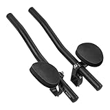 Aero -Black Aluminium -Aerobar für Fahrräder, bequemer Armstützlenkansatz | Relaxationen Relaxationen für eine verbesserte Haltung und Geschwindigkeit, langlebiges Fahrradzubehör