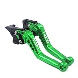 Motorrad-Bremskupplungshebel Verstellbare Hebel CNC-Aluminium Für Husqvarna Svartpilen 401 VITPILEN 401 2018–2022(Grün)