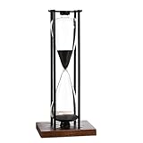 Große Sanduhr aus Eisen, 30/60 Minuten, moderne Sanduhr für Küche, Zuhause, Büro, Schreibtischdekoration, Schwarz/Weiß
