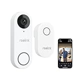 Reolink 5MP Video-Türklingel Wi-Fi Kamera mit Chime, 3:4 Kopf-zu-Fuß-Ansicht, 180° Blick, 5/2,4GHz WLAN, 2-Wege-Audio, Personen-/Paketerkennung, wasserdicht, Smart-Alarme, funktioniert NVR