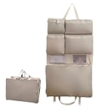 Koffertasche, Reisetasche, leicht, Rollaufbewahrung, 37,5 x 44 cm, , großes Fassungsvermögen, Kompressions-Verpackungs-Organizer für Flugzeugreisen, Fitnessstudio, Workout, Damen, Herren, beige