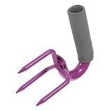 TOYANDONA Handfräse Gartenarbeit Gartenwerkzeug Bodenauflockerung Werkzeug Bodenbearbeitungswerkzeug Gartentiller das Krallen-Gartengerät Krallenfräse Garten Handgabel Manganstahl Violet