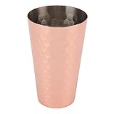 RASTKY Trinkbecher, 304 Edelstahl, Gehämmert, Mehrzweck-Moscow-Mule-Becher, 7,1 X 11,8 X 4,6 Cm, für Bar, Zuhause, Vintage-Bier und Schwarze Beschichtung (Kupferbeschichtung)