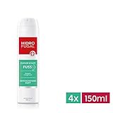 Hidrofugal Fuss Spray, Fußdeo mit Menthol-Duft, hautfreundliches Deodorant erfrischt und kühlt müde Füße, 4er-Pack (4 x 150 ml)