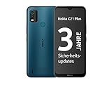 Nokia C21 6,5' HD+ Plus Smartphone mit gehärtetem Glas,2/32GB Speicher,IP52 Zertifizierung,13MP Dual-Kamera HDR und Panorama,Clean OS,Dual-SIM Sicherheitsupdates für 2 Jahre - Cyan, C21 Plus
