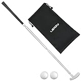 LEAGY 4-teiliger tragbarer Bester Golf-Putter für die rechte Hand oder Golf-Zwei-Wege-Putter für die Linke und rechte Hand, 2 Golfbälle isoliert auf weißem Hintergrund, 1-Pack-Golftasche