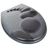 wenjingqi 275910 WC-Sitze mit Deckel, 2 Stück, MDF Steine,