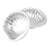 2st Schalenform Formen Zur Seifenherstellung Hülse Kuchen Topper Eisform Broschen-displaykarten Muscheldekor Kuchenform Badeformen Kuchen Dekorativ Kuchendekorationen Backen Silver Amosfun