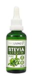 Reine Stevia flüssig / Tropfen 50ml - Reines Stevia, geschmacklos - mit Glastropfer