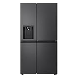 LG GSJC40EPPE Side-by-Side Kühlschrank mit Gefrierfach – Door-in-Door Funktion, Festwasseranschluss, Total NoFrost, Modern Flat Door, Matt Schwarz Metallic