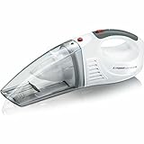 SEVERIN 3-in-1 Akku Handstaubsauger S'POWER home & car, kabelloser Nass- & Trockensauger mit 7,4V Li-Ionen Akku, Autostaubsauger inkl. 12V-Ladekabel, weiß/rot, HV 7144