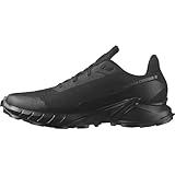 Salomon Alphacross 5 Gore-Tex wasserdichte Herren Trail-Laufschuhe, Starker Grip, Wasser- und Wetterschutz, Anhaltender Komfort, Black, 42 2/3