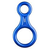 TRIWONDER 35kN Abseilachter, Abseilgerät Klettern 8 Descender für Seildurchmesser 8-13 mm (Blau)