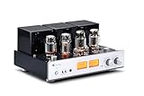 MUZISHARE X7 Push-Pull-Vakuum-Röhrenvollverstärker, MM-Phono-Verstärker, XLR Eingang, Ausgangsleistung 2x25W oder 2x45W, mit Fernbedienung, AC115 oder AC230 umschaltbar