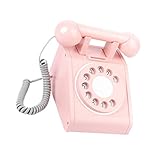 Toyvian Telefon Vintage-Dekor Baby-Spieltelefon-Spielzeug Holz-Telefon-Spielzeug Baby-Dekor Antikes Telefon Mit Wählscheibe Kinderspielzeug Spielzeug Für Babys Vintage Miniatur-Dekor