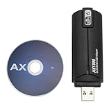 Ouitble USB WLAN Stick Adapter 1800Mbps 2.4GHz/5GHz USB 3.0 Dual Band WiFi 6 Dongle Stick Adapter mit 2 x 5dBi WLAN Antenne for Wins 10 11