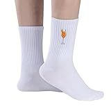 Unisex Sportsocken Socken für Damen und Herren Tennissocken Sportsocken Strümpfe Zuckerstange (WH1, One Size)