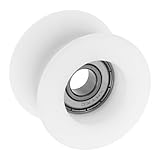 Toddmomy Einzelrad-Rollenrolle aus Kunststoff fitnessgeräte tragende Riemenscheibe Lager Führungsrolle Rolle rund Führungsrolle, rundes Rad Ersatzrad für das Fitnessstudio Plastik Weiß